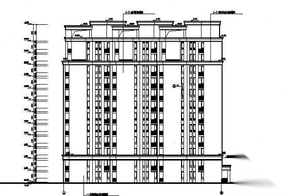 山东宜昌市某十二层住宅楼建筑施工图cad施工图下载【ID:149847126】