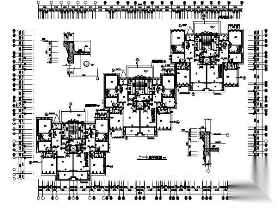 山东宜昌市某十二层住宅楼建筑施工图cad施工图下载【ID:149847126】