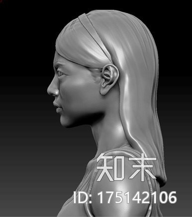 女子半身像3d打印模型下载【ID:175142106】