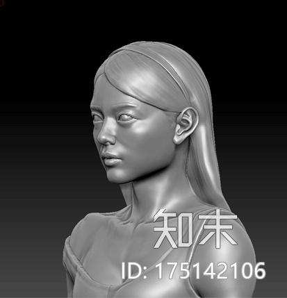 女子半身像3d打印模型下载【ID:175142106】