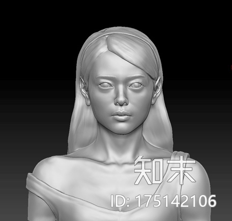 女子半身像3d打印模型下载【ID:175142106】