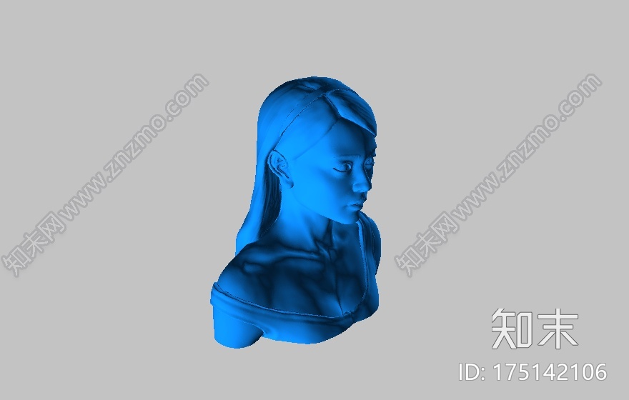 女子半身像3d打印模型下载【ID:175142106】