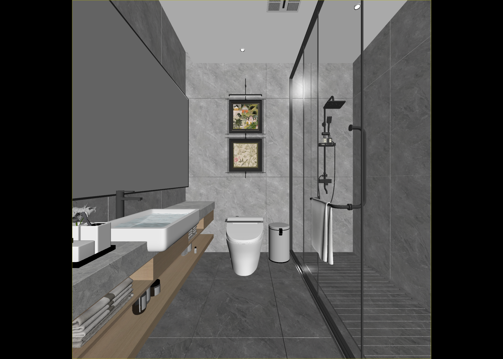 新中式卫生间3D模型下载【ID:1215097111】