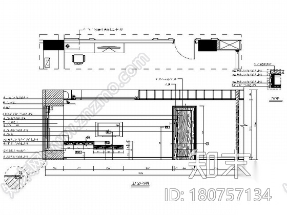 [广东]独特简欧风格四居室样板间装修施工图（含效果及实...cad施工图下载【ID:180757134】