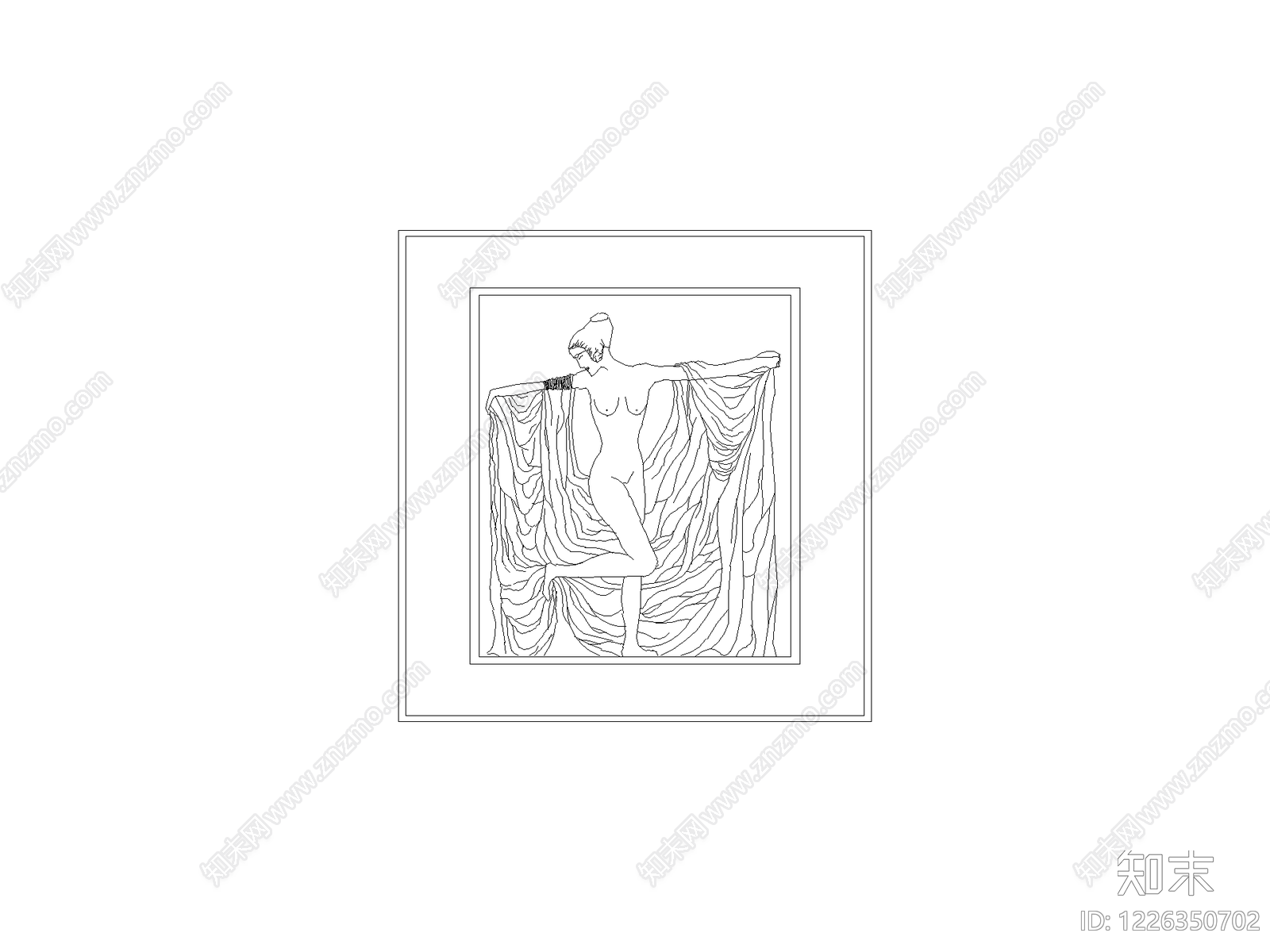 现代挂画CAD图纸