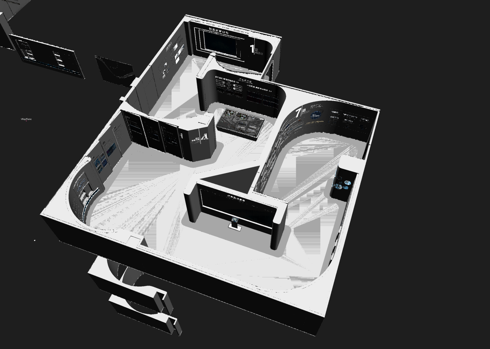 现代科技展厅3D模型下载【ID:1214973786】