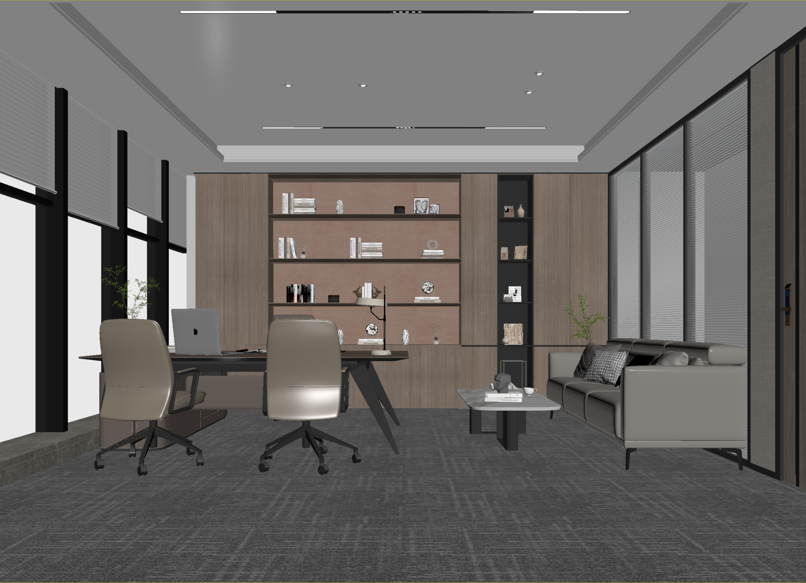 现代经理办公室3D模型下载【ID:1215051530】