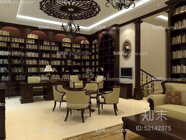 书房33D模型下载【ID:52142375】