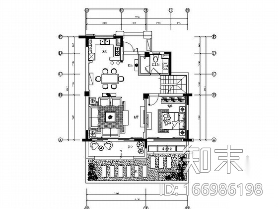 [上海]松江区新装饰主义两层别墅样板间装修施工图（含实...cad施工图下载【ID:166986198】