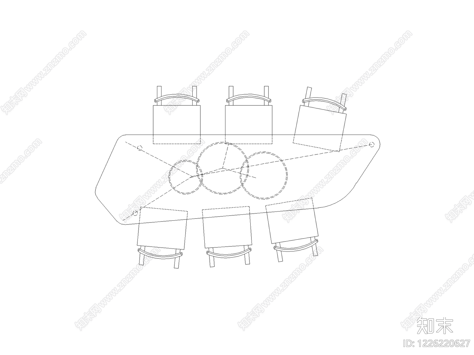 正反沙发组合cad施工图下载【ID:1226220627】