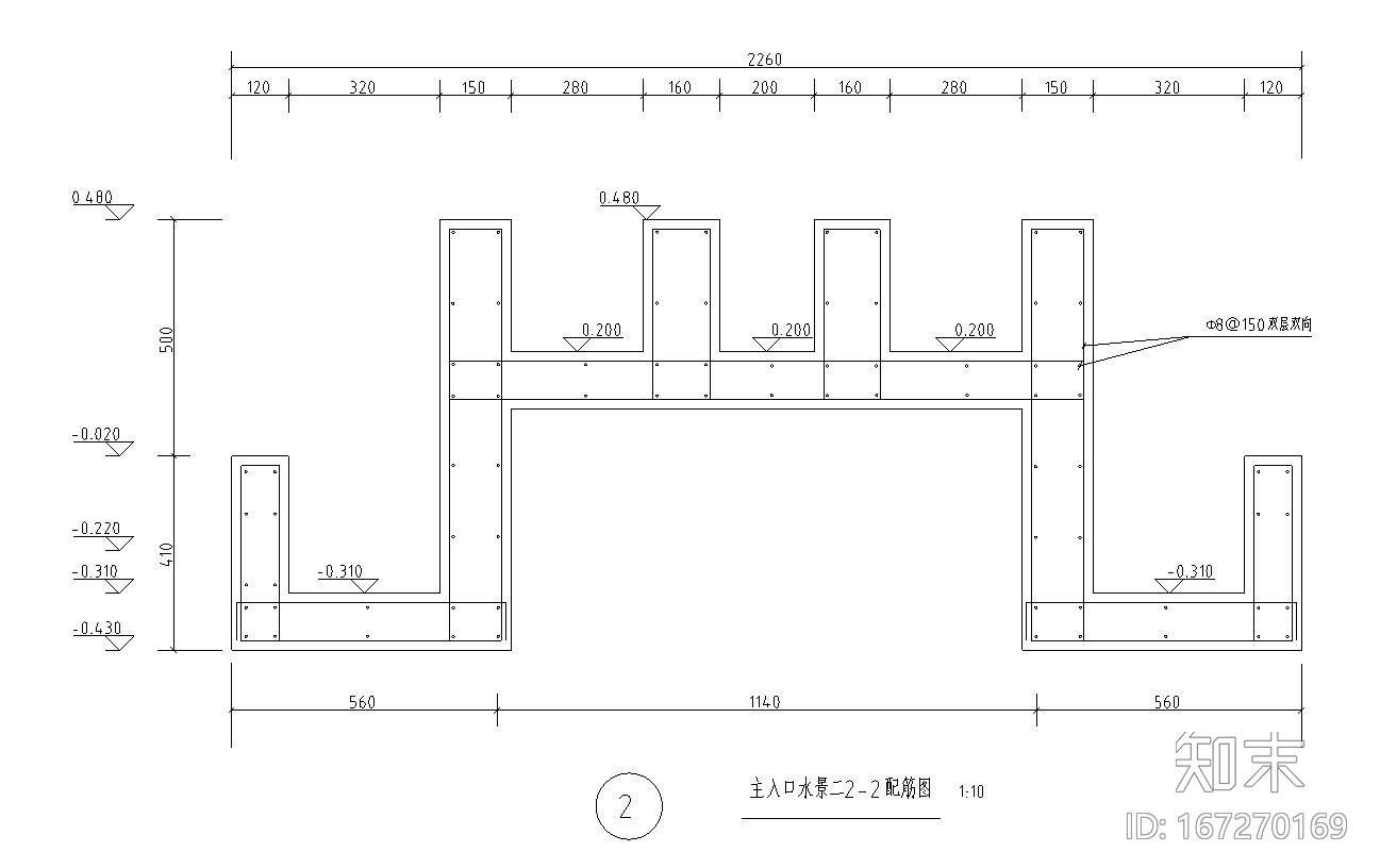 时代典雅住宅入口水景施工图cad施工图下载【ID:167270169】