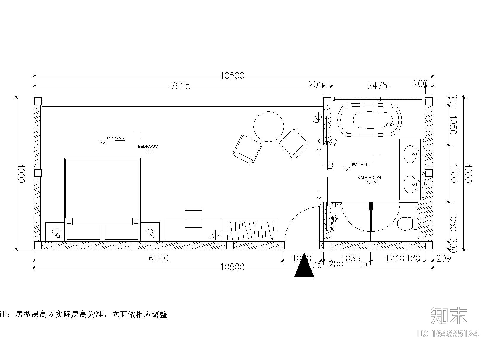 [云南]昆明板栗林C4户型树屋住宅施工图cad施工图下载【ID:164835124】