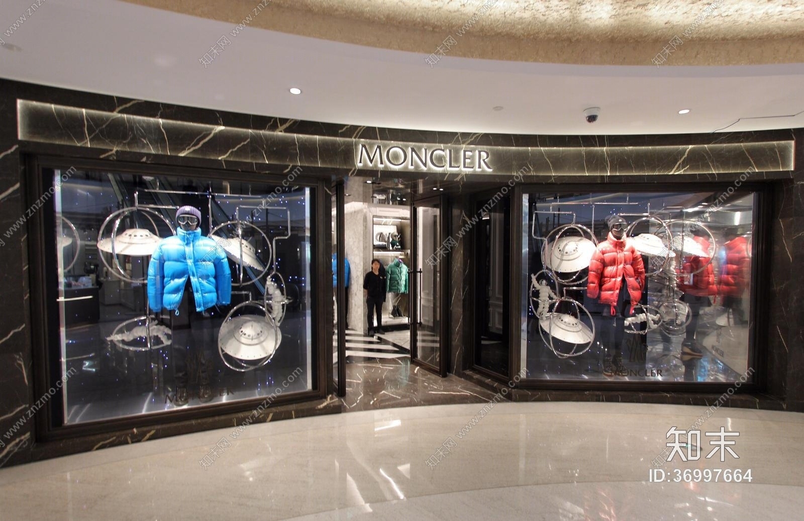 【法国奢侈品牌】Moncler上海恒隆广场店丨施工图+官方摄影丨2017.02.20丨102Mcad施工图下载【ID:36997664】