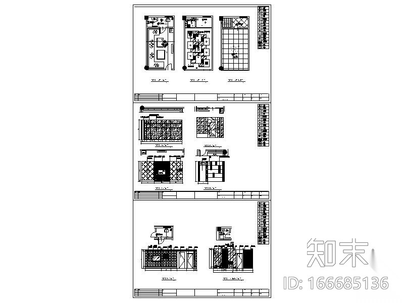 酒吧包间装修图7cad施工图下载【ID:166685136】