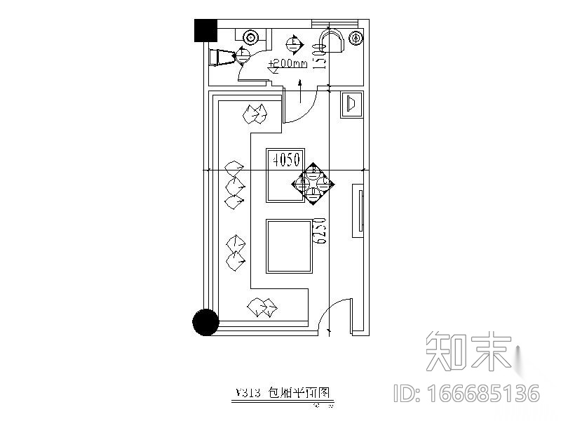 酒吧包间装修图7cad施工图下载【ID:166685136】