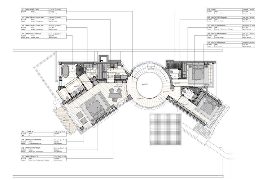 成都麓湖生态城别墅C户型样板间施工图+效果cad施工图下载【ID:160118135】