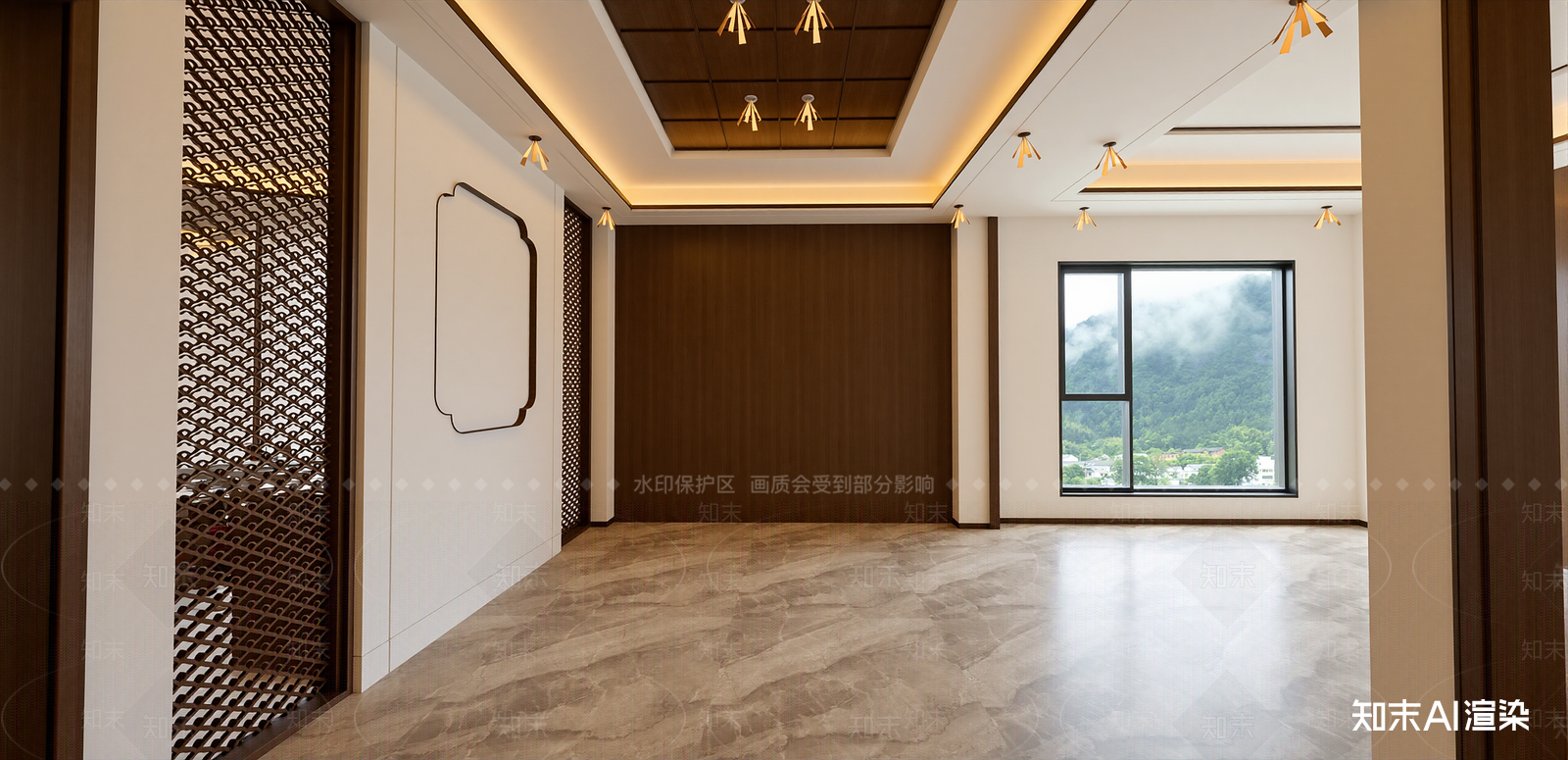 新中式别墅餐厅SU模型下载【ID:1216077306】
