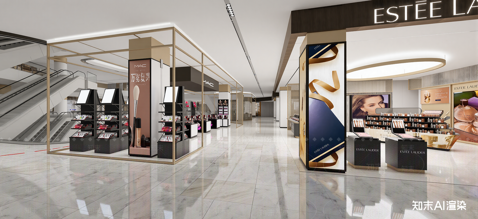 现代化妆品展台SU模型下载【ID:1222286580】