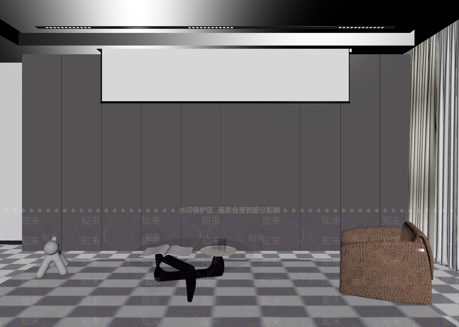 意式影音室3D模型下载【ID:1215176907】