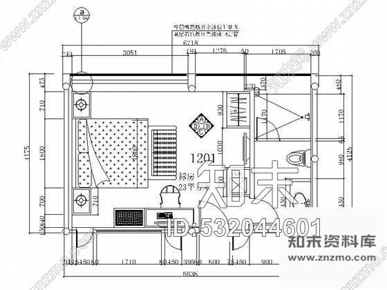 施工图云南某古建客栈标间1201装修图施工图下载【ID:532044601】