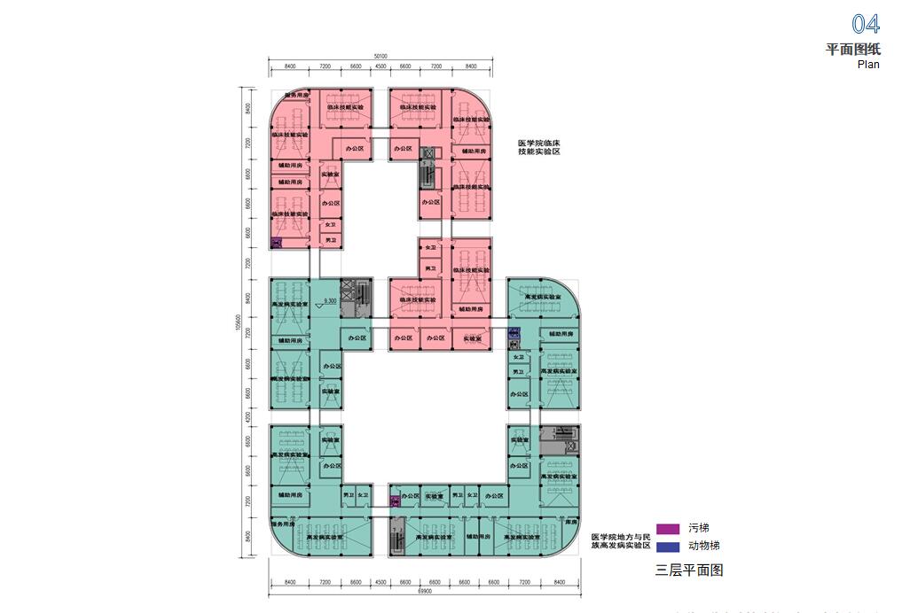 [新疆]探索之环某医药综合实验楼建筑设计cad施工图下载【ID:165739115】
