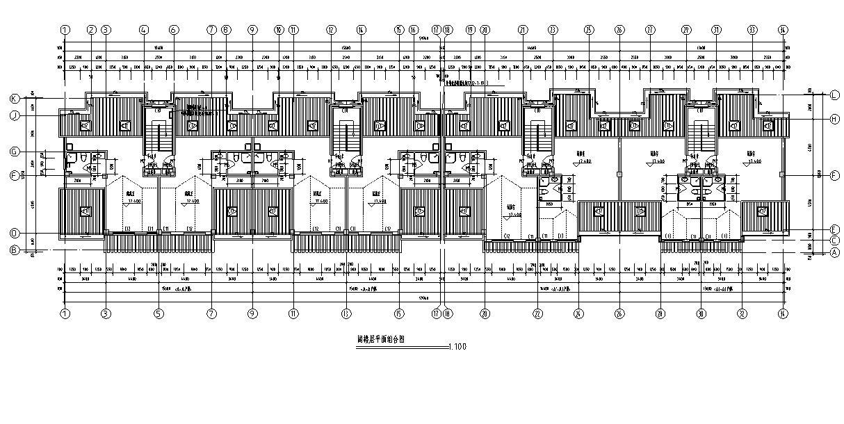 [宁夏]多层剪力墙住宅建筑施工图（全专业及商业、幼儿...cad施工图下载【ID:149874183】