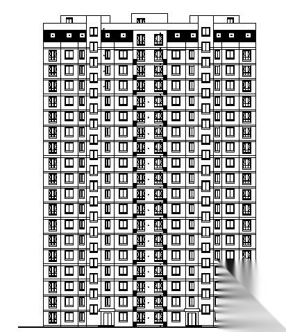 风情花园十八层住宅楼建筑施工图cad施工图下载【ID:149843156】