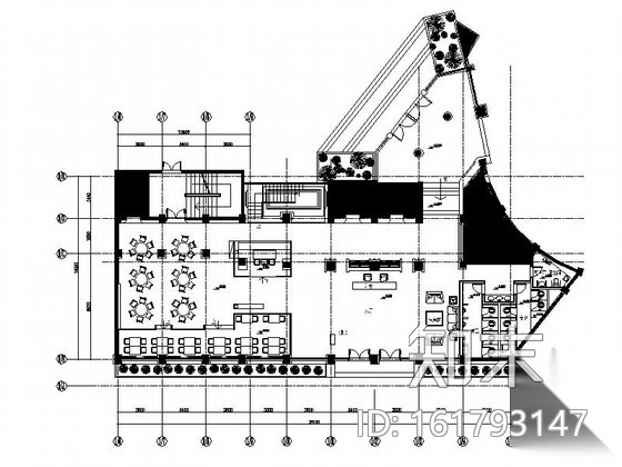[武汉]某现代假日酒店餐厅及卫生间装修施工图（含效果）cad施工图下载【ID:161793147】