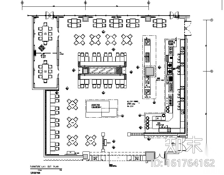 [江苏]万达淮安酒店全日制餐厅设计施工图（附效果图）施工图下载【ID:161764162】