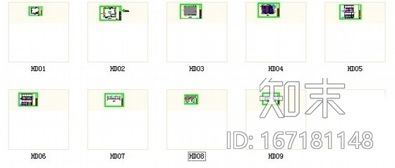 [深圳]品牌酒店艺术画廊装修图cad施工图下载【ID:167181148】