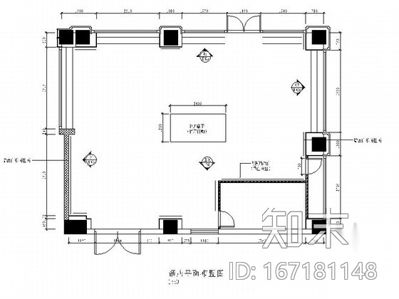 [深圳]品牌酒店艺术画廊装修图cad施工图下载【ID:167181148】