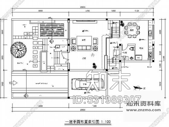 施工图庭院双层别墅室内装修图施工图下载【ID:531989307】