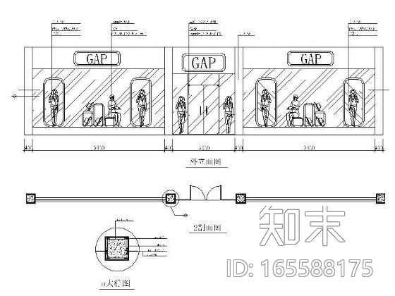 [学生作业]服装专卖店装修设计图cad施工图下载【ID:165588175】