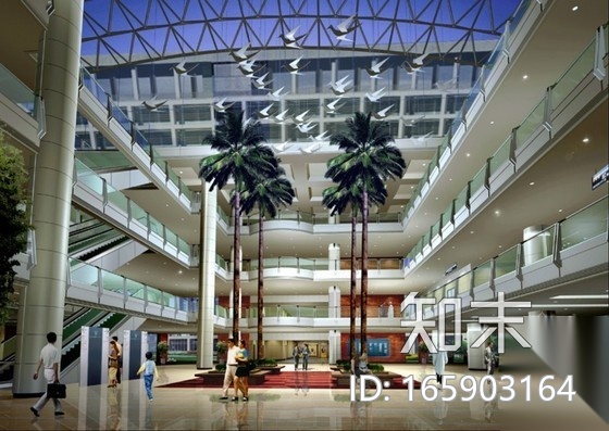 [山东]某人民医院门诊楼室内装修图（含效果）cad施工图下载【ID:165903164】
