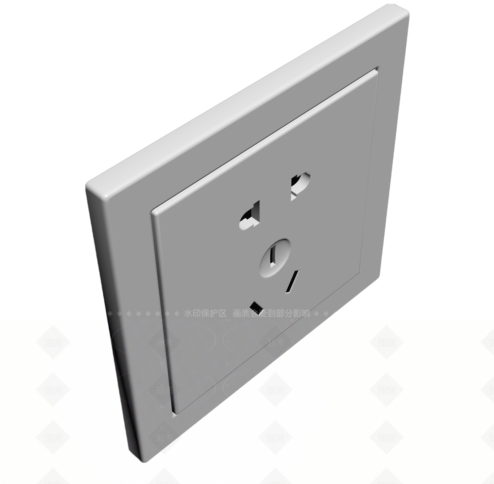 墙面插座模型3D模型下载【ID:1206187717】