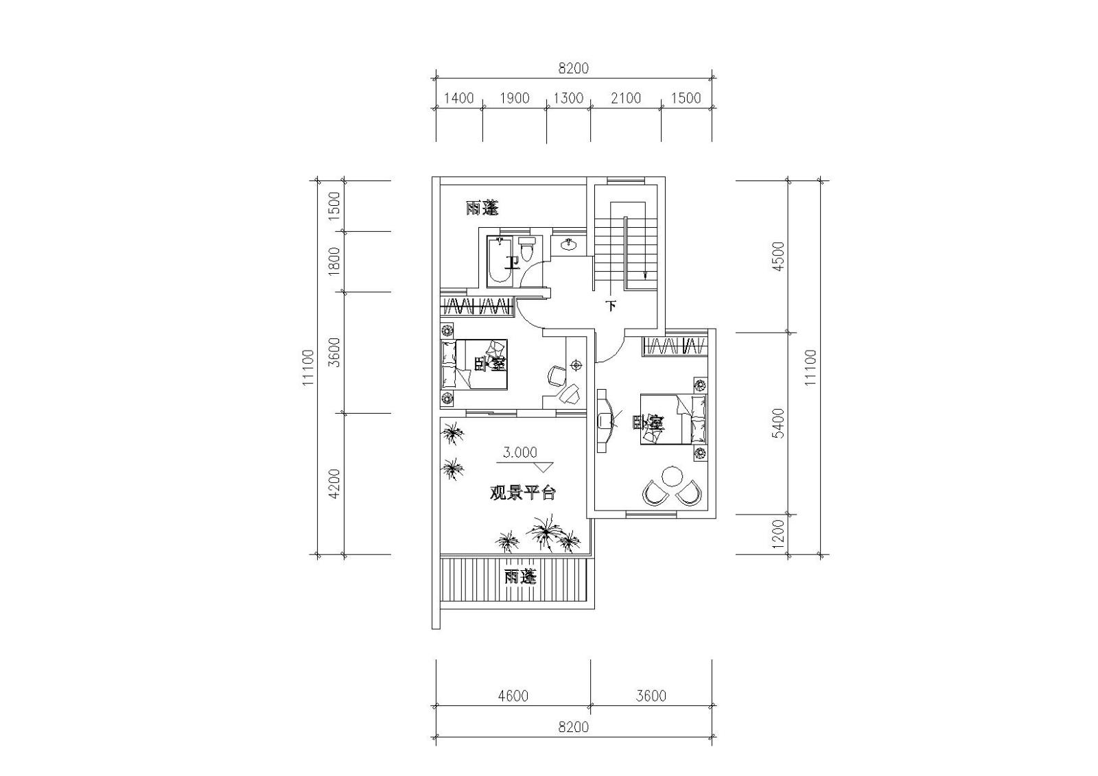 [江苏]苏南安居型小康农居建筑施工图cad施工图下载【ID:149894155】