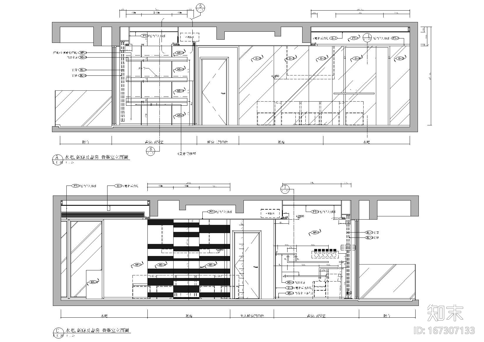 [浙江]梁志天宁波老外滩3JA样板间施工图施工图下载【ID:167307133】