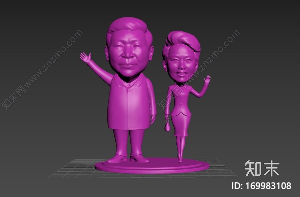 彭丽媛与习近平3d打印模型下载【ID:169983108】