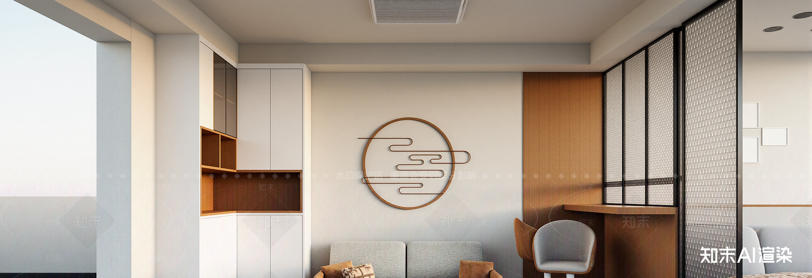 现代家居客厅SU模型下载【ID:1215966399】