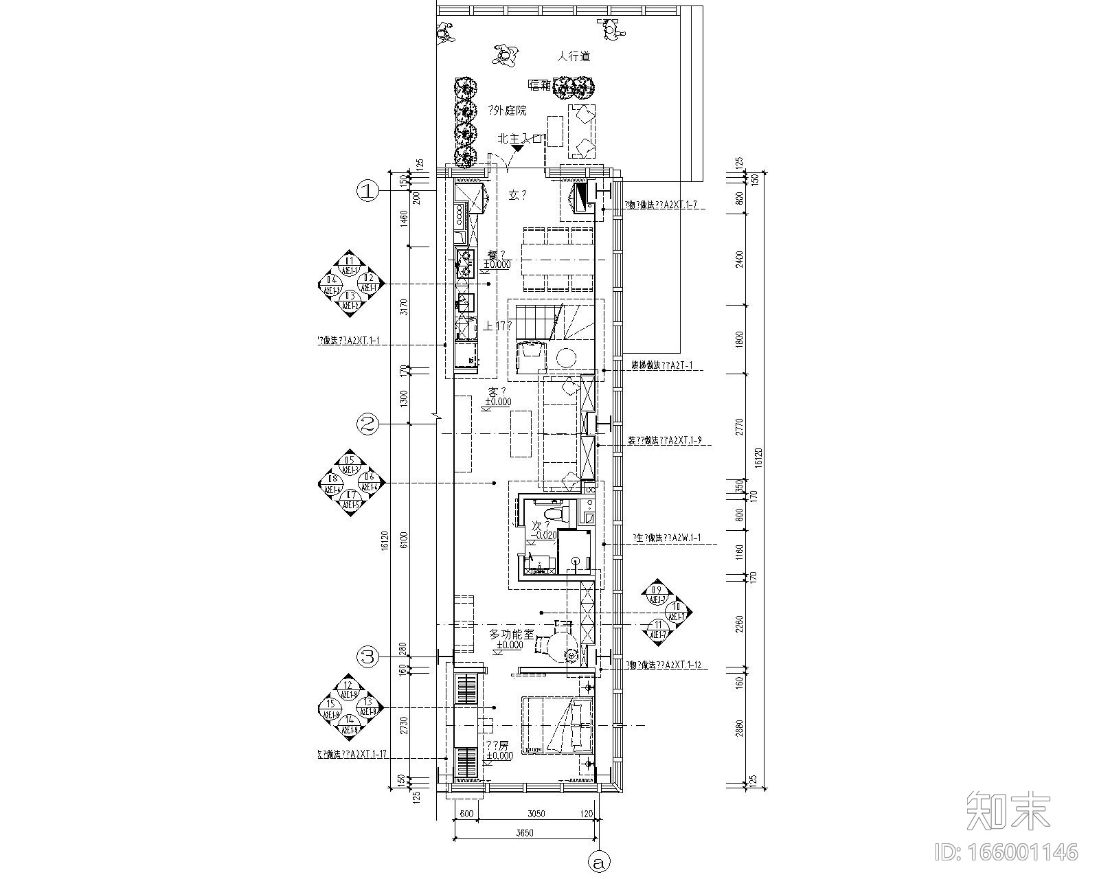 [北京]大兴万科天地5.5米挑高样板间CAD全套施工图+设计...cad施工图下载【ID:166001146】