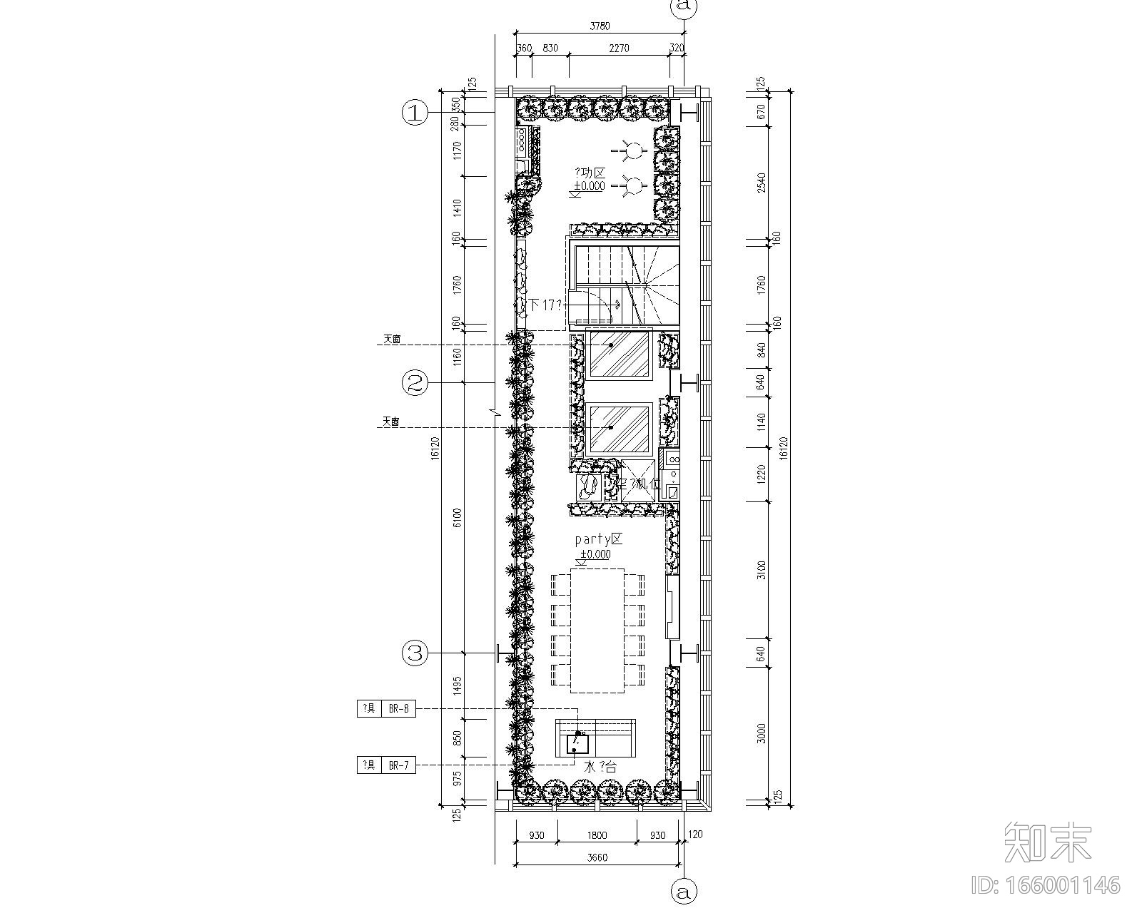 [北京]大兴万科天地5.5米挑高样板间CAD全套施工图+设计...cad施工图下载【ID:166001146】