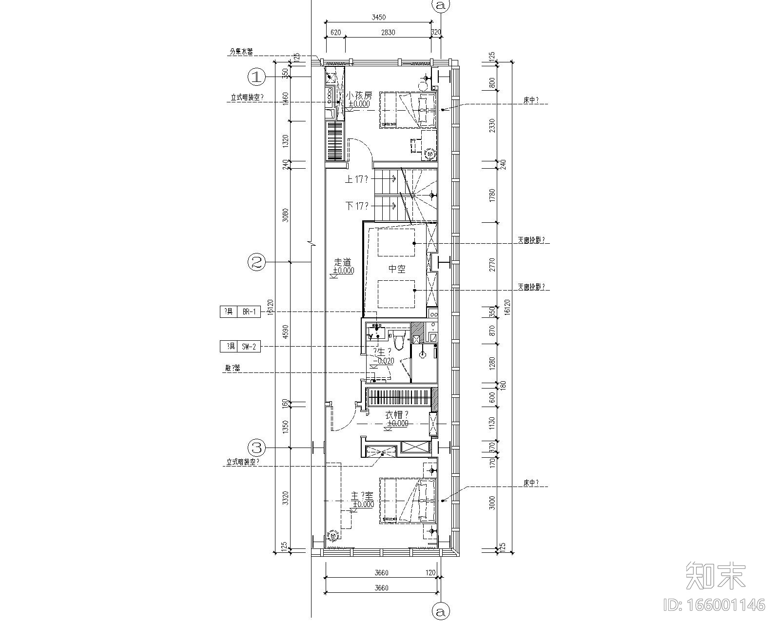 [北京]大兴万科天地5.5米挑高样板间CAD全套施工图+设计...cad施工图下载【ID:166001146】