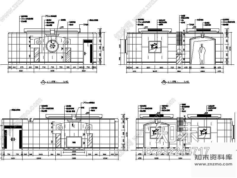 图块/节点欧式豪华餐包立面图cad施工图下载【ID:832244717】