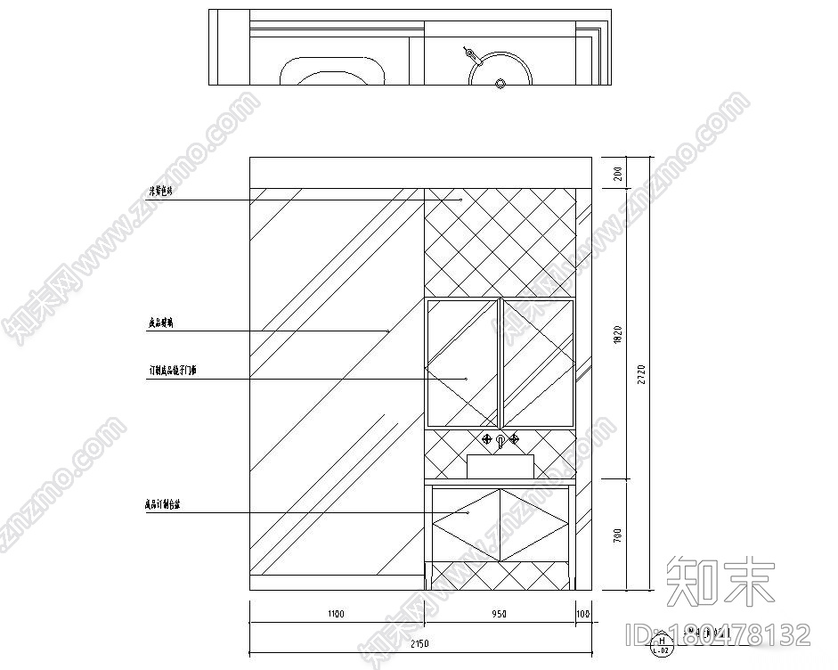 [江苏]130㎡国际简约平层公寓装修施工图cad施工图下载【ID:180478132】