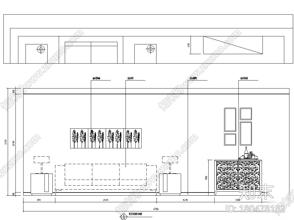 [江苏]130㎡国际简约平层公寓装修施工图cad施工图下载【ID:180478132】