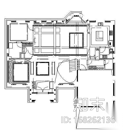 某别墅内部装修全套施工图cad施工图下载【ID:168262136】