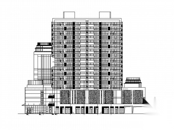 [安徽]18层商业综合体建筑施工图（甲级设计院）cad施工图下载【ID:166707117】