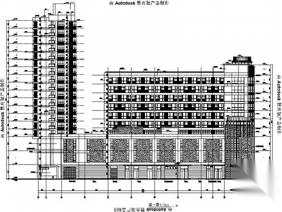 [安徽]18层商业综合体建筑施工图（甲级设计院）cad施工图下载【ID:166707117】