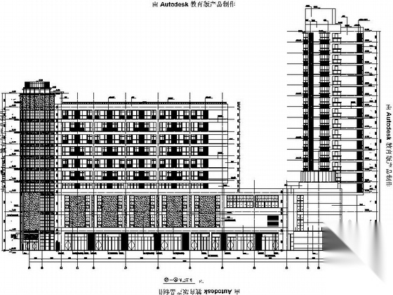 [安徽]18层商业综合体建筑施工图（甲级设计院）cad施工图下载【ID:166707117】