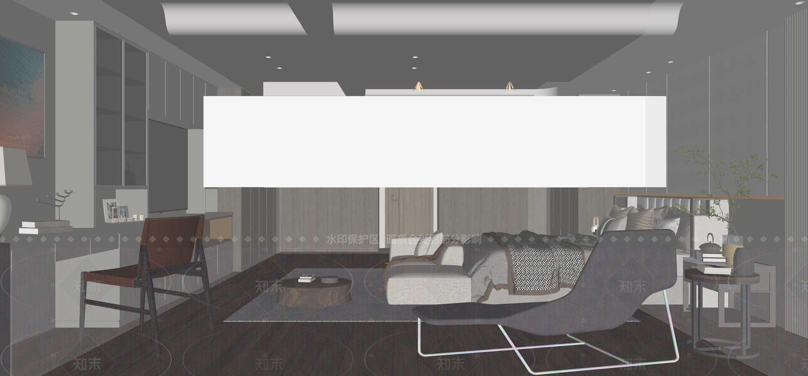 现代家居卧室SU模型下载【ID:1215937613】